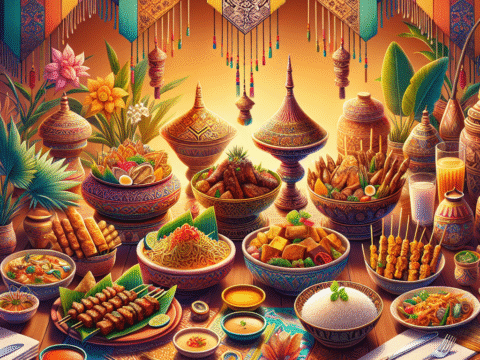 Eksplorasi Warisan Kuliner: Poster Makanan Tradisional Indonesia yang